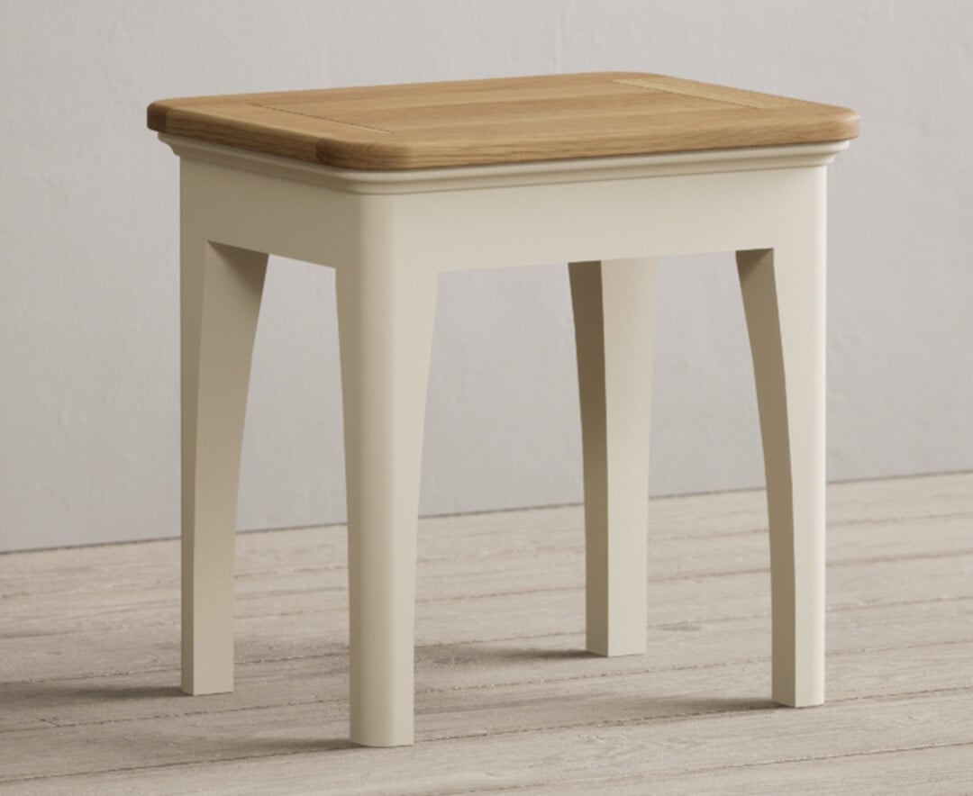 Madley Oak and Cream Painted Dressing table Stool