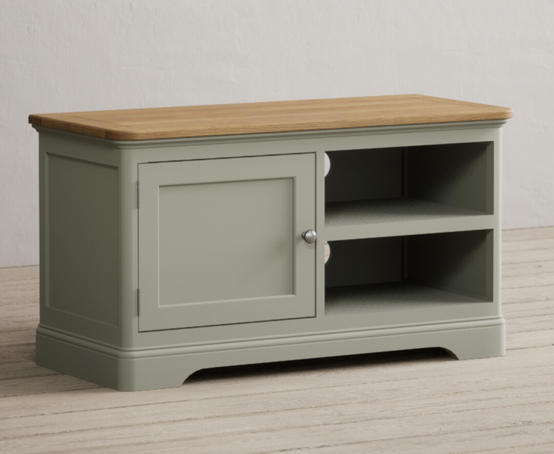Photo 1 of Bridstow soft green painted small tv cabinet