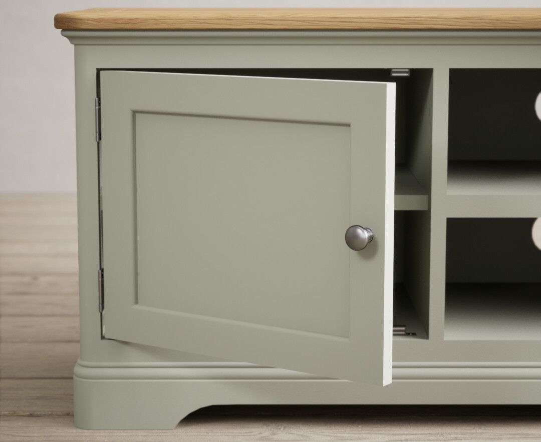 Photo 2 of Bridstow soft green painted small tv cabinet