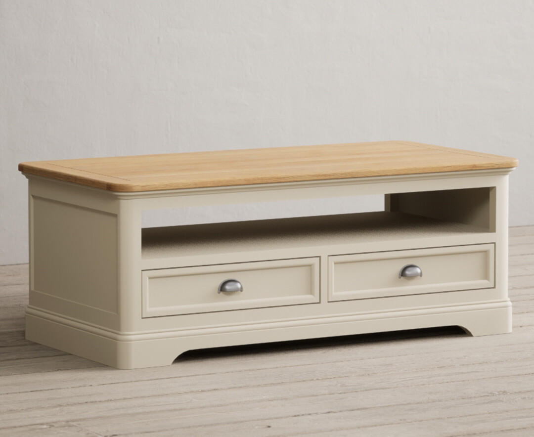 Photo 1 of Bridstow oak and cream painted 4 drawer coffee table