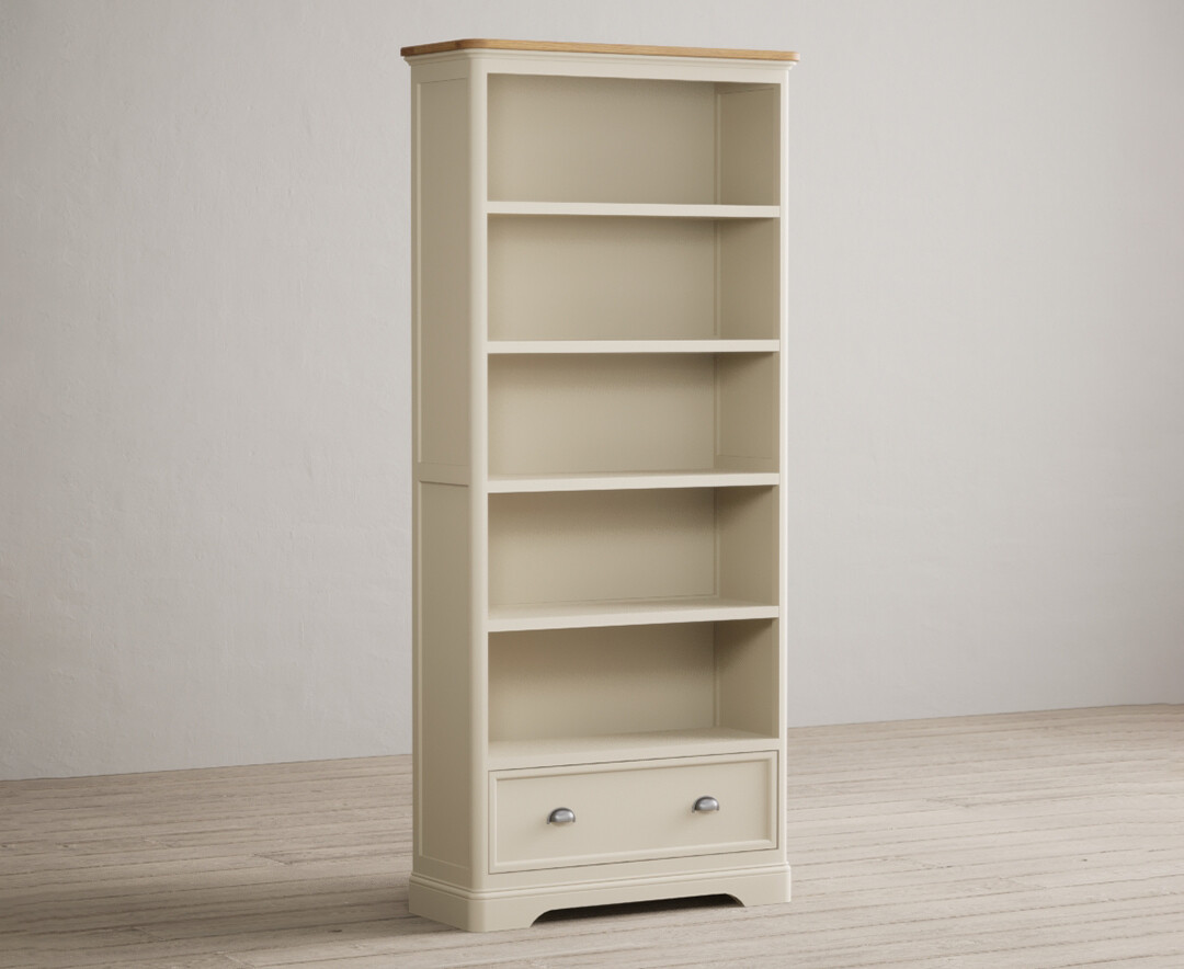 Photo 1 of Bridstow oak and cream painted tall bookcase