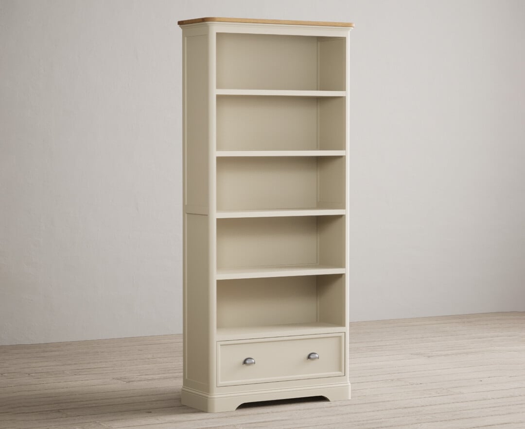Madley Oak and Cream Painted Tall Bookcase