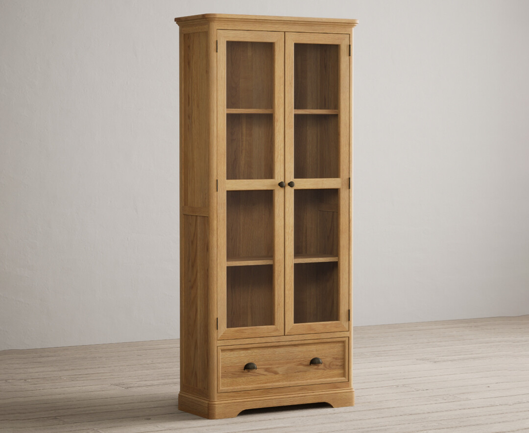 Photo 1 of Bridstow solid oak glazed display cabinet