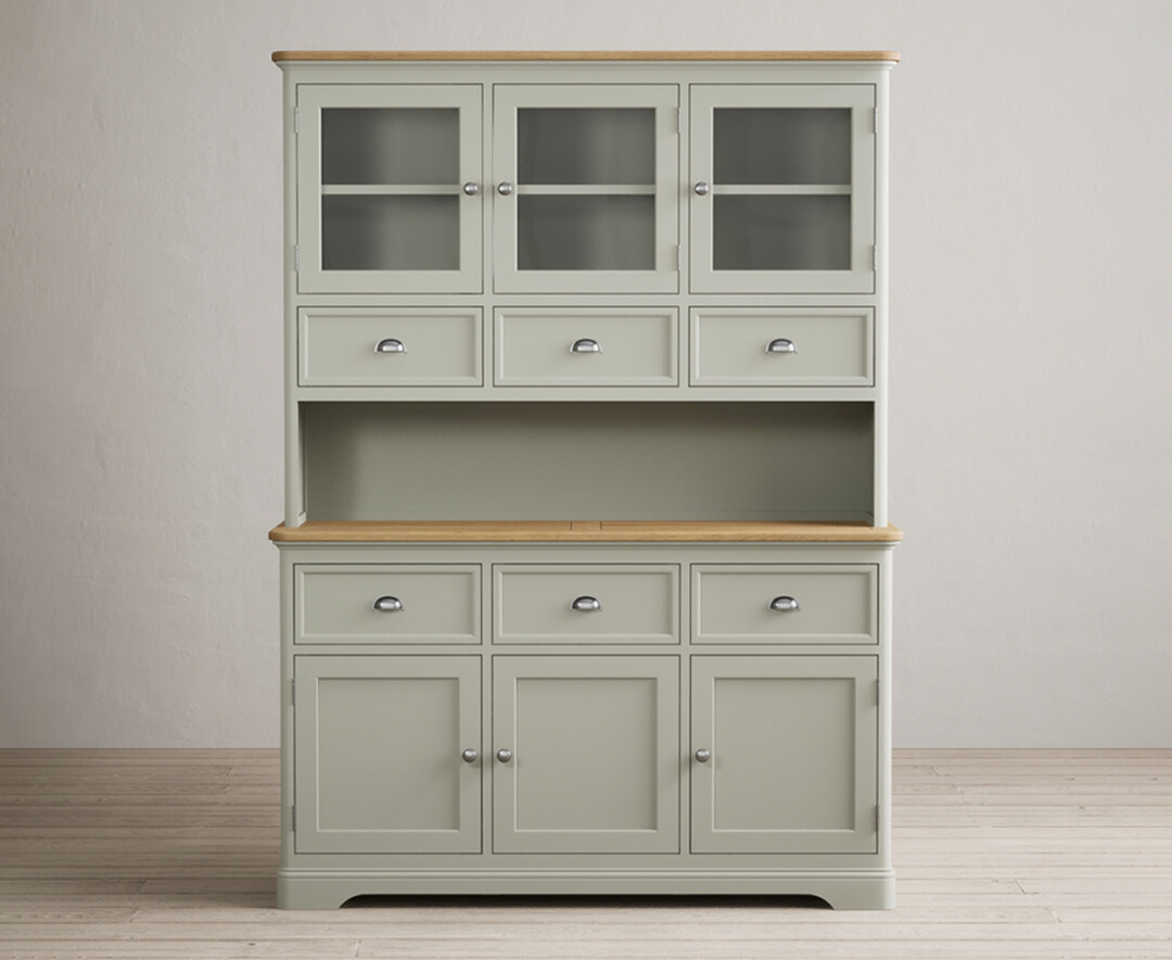 Product photograph of Bridstow Soft Green Painted Large Dresser from Oak Furniture Superstore