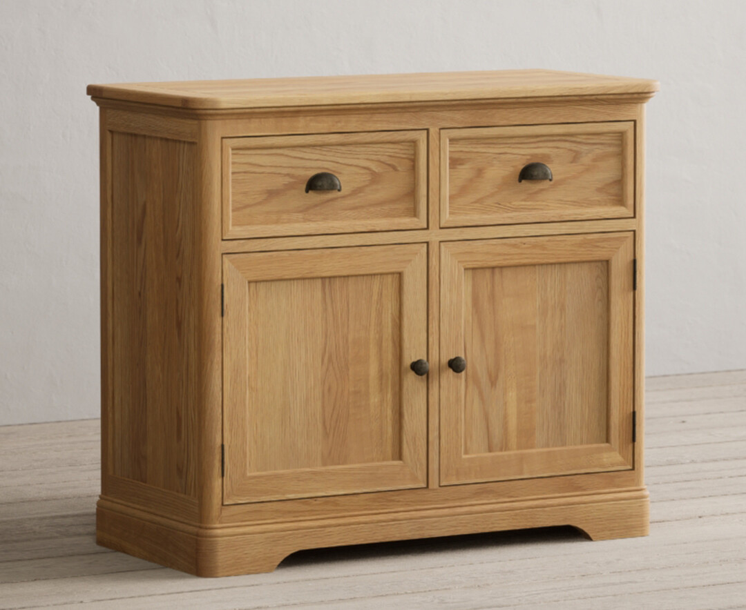 Product photograph of Bridstow Solid Oak Small Sideboard from Oak Furniture Superstore