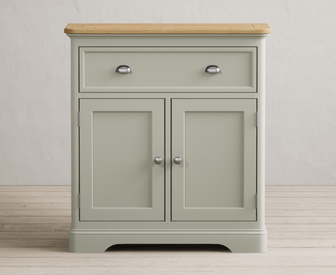 Product photograph of Bridstow Soft Green Painted Hallway Sideboard from Oak Furniture Superstore