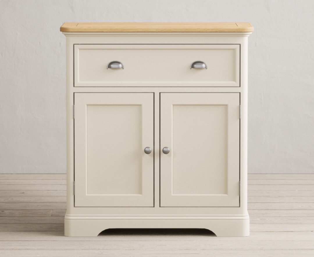 Product photograph of Bridstow Oak And Cream Painted Hallway Sideboard from Oak Furniture Superstore