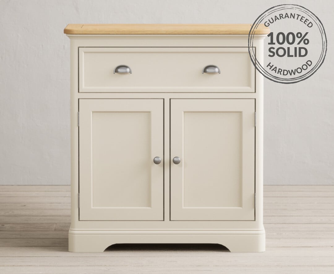 Bridstow Oak and Cream Painted Hallway Sideboard Oak Furniture