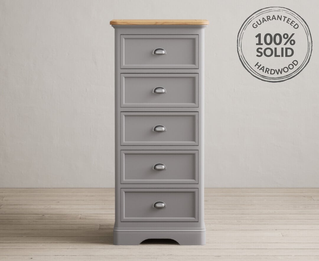 Grey tall boy drawers discount