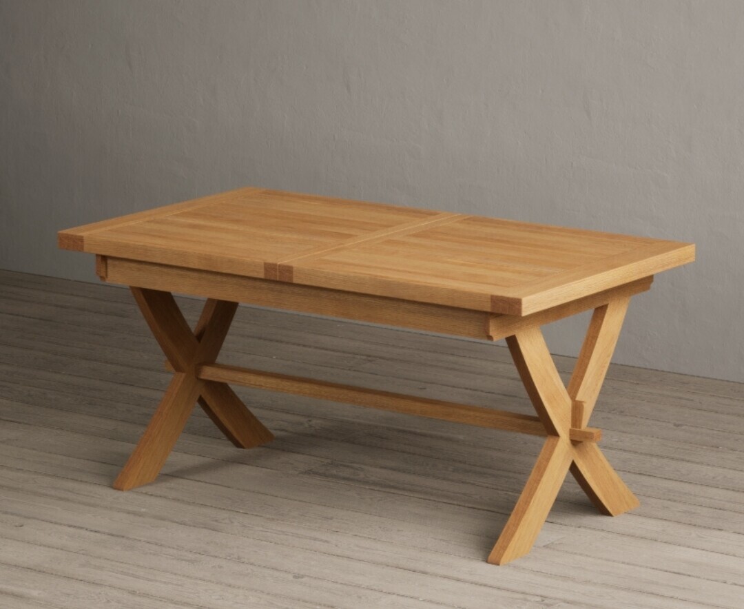 Product photograph of Extending Buckley 160cm Solid Oak Dining Table from Oak Furniture Superstore