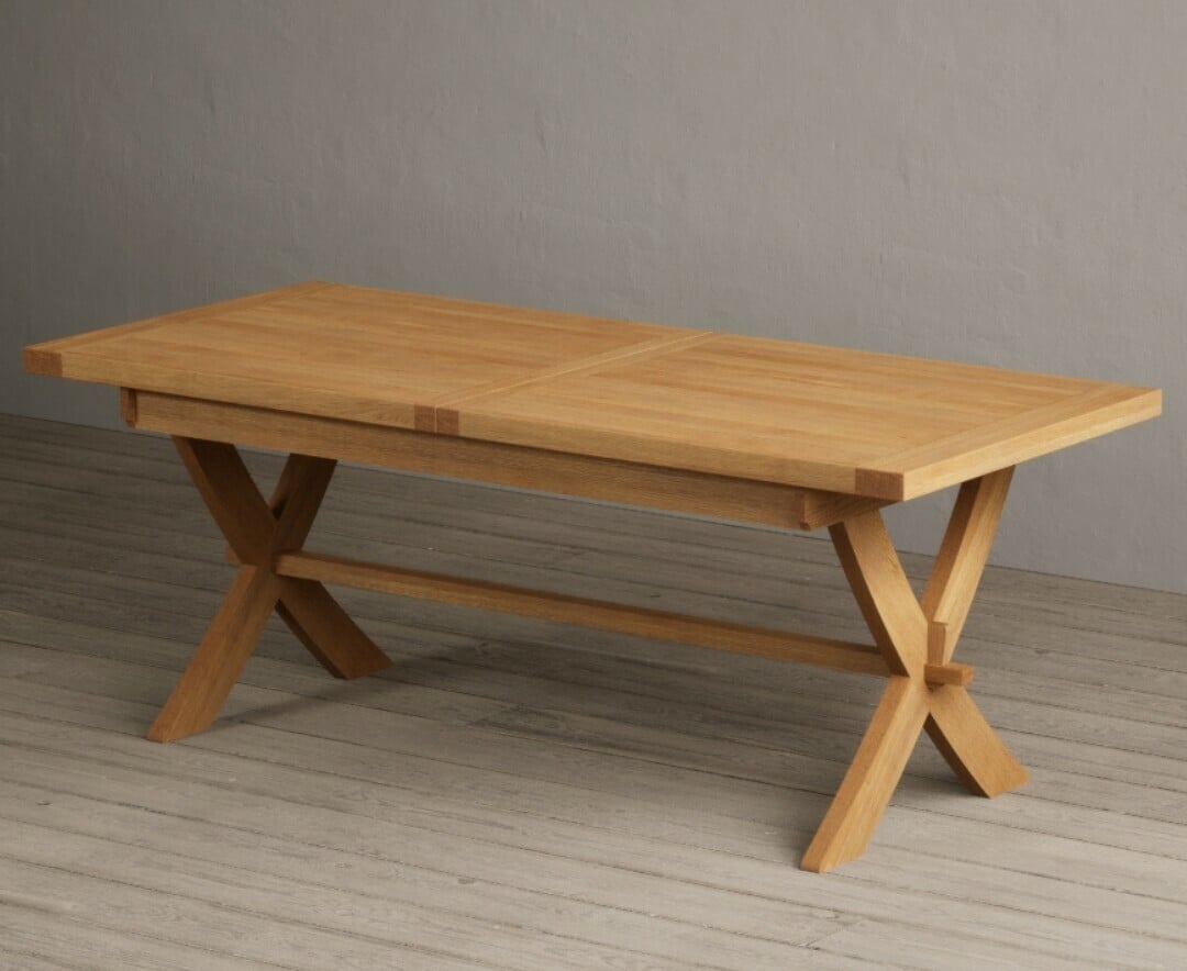 Product photograph of Extending Buckley 200cm Solid Oak Dining Table from Oak Furniture Superstore