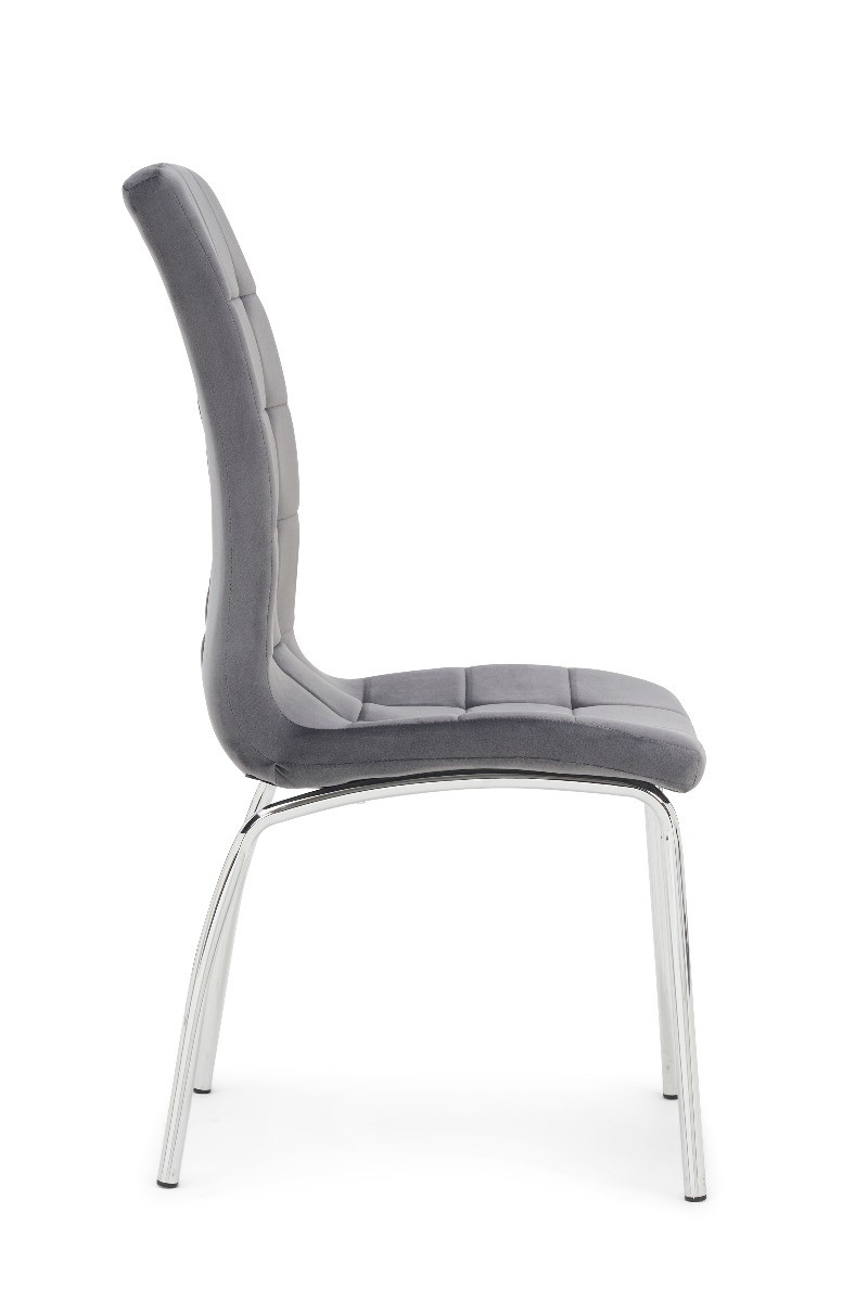 Photo 2 of Enzo grey velvet dining chairs