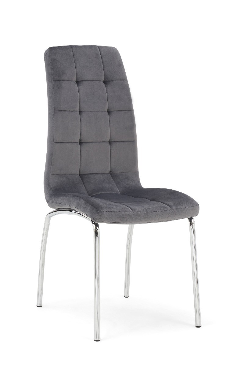 Photo 1 of Enzo grey velvet dining chairs