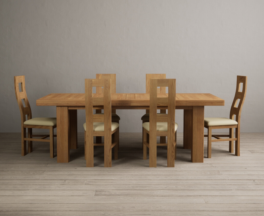 Product photograph of Extending Callington 230cm Oak Dining Table With 8 Black Natural Solid Oak Chairs from Oak Furniture Superstore