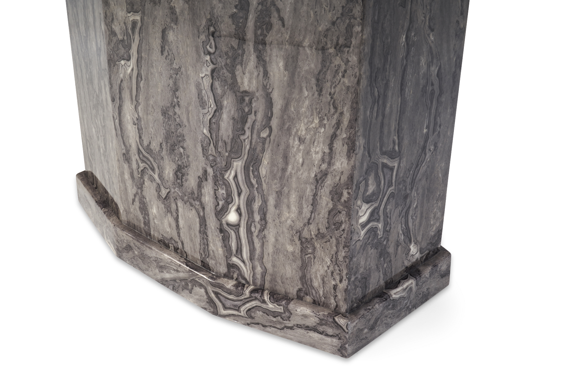 Photo 5 of Carvelle 160cm grey pedestal marble dining table