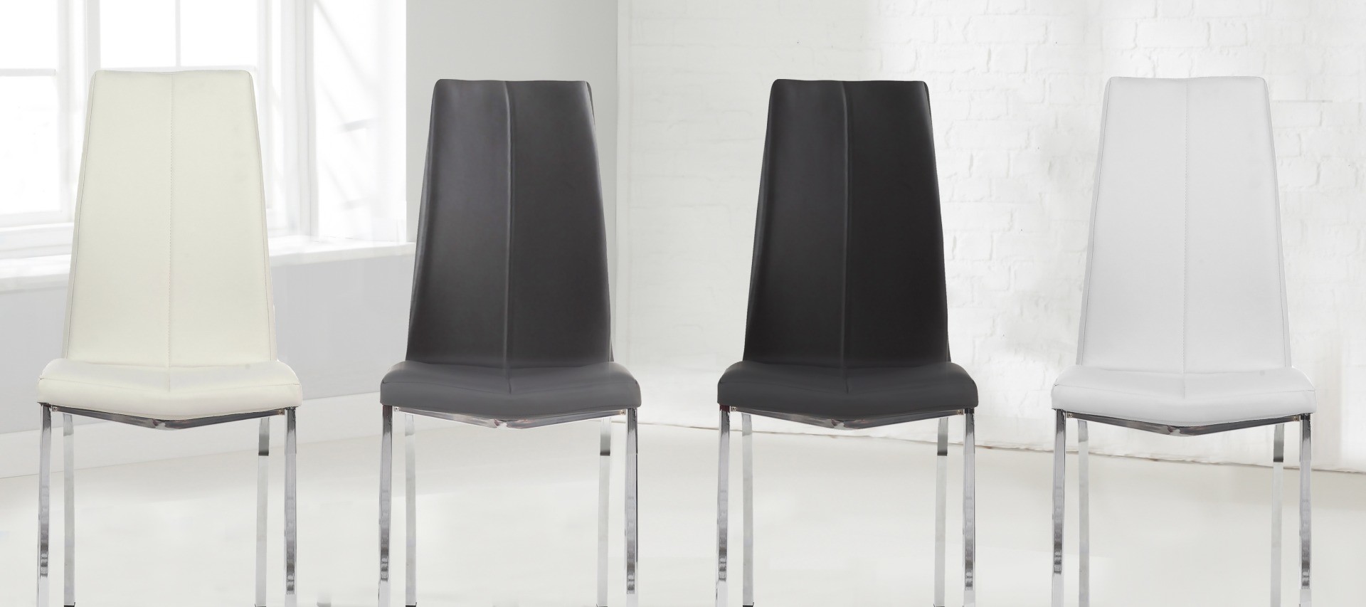 Photo 5 of Marco black faux leather dining chairs