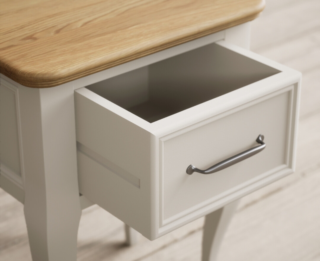 Photo 1 of Chateau oak and soft white painted 1 drawer bedside table