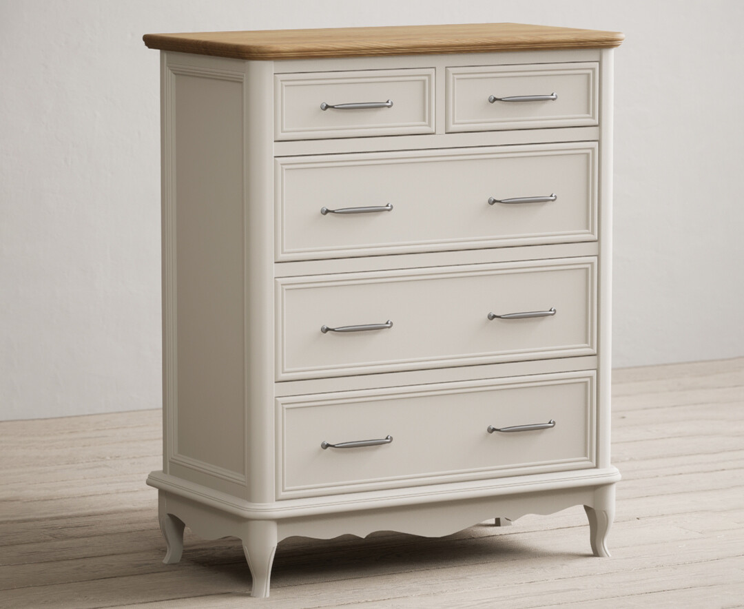 Photo 1 of Chateau oak and soft white painted 2 over 3 chest of drawers