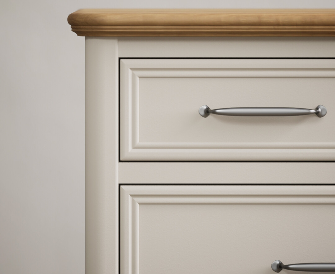 Photo 2 of Chateau oak and soft white painted wide chest of drawers