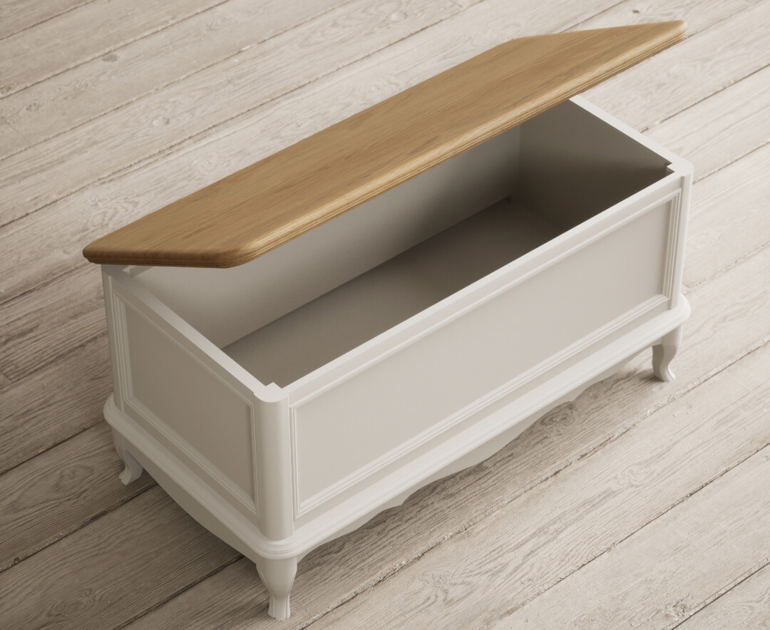 Photo 2 of Chateau oak and soft white painted blanket box