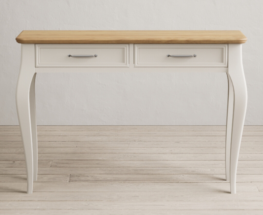 Product photograph of Chateau Oak And Soft White Painted Dressing Table from Oak Furniture Superstore