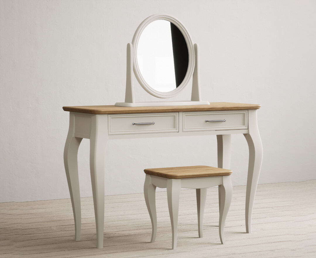 Photo 1 of Chateau oak and soft white painted dressing table set