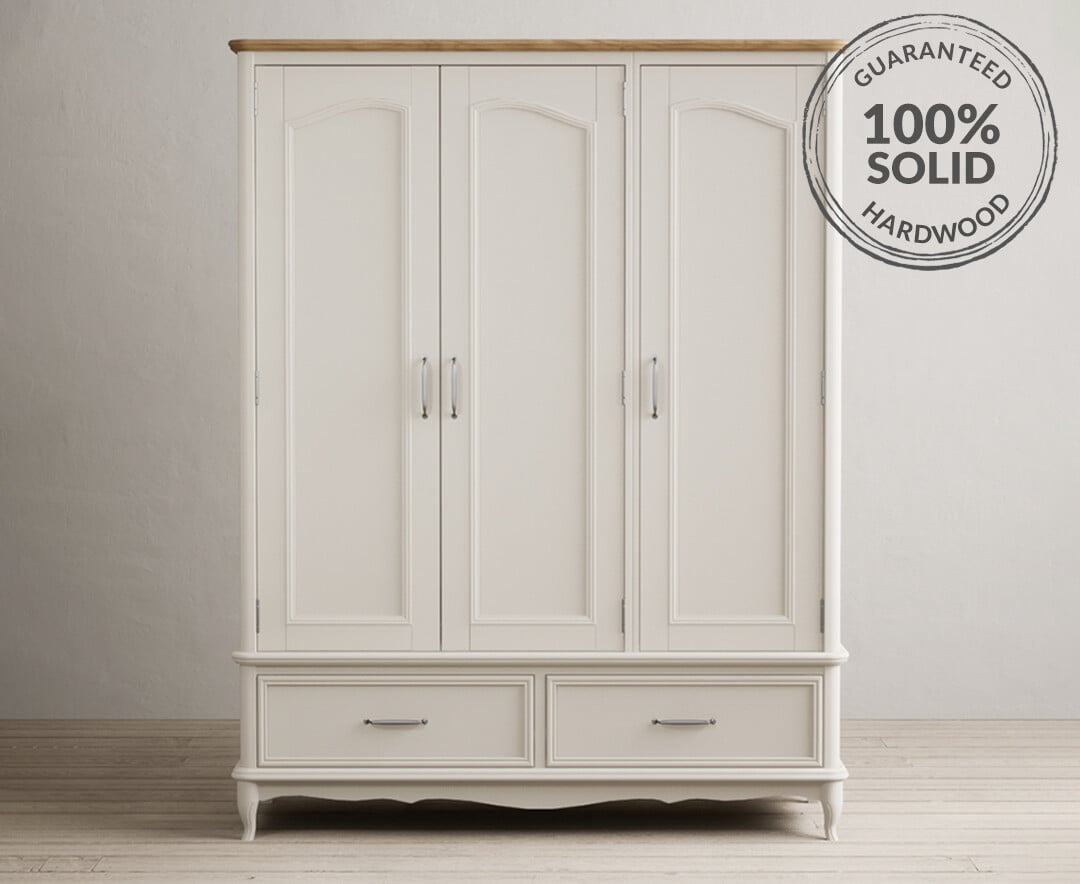 Shabby chic triple wardrobe discount