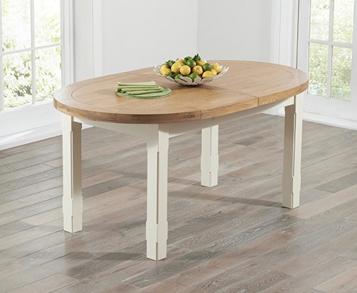 Extending Cavendish Oak And Cream Dining Table