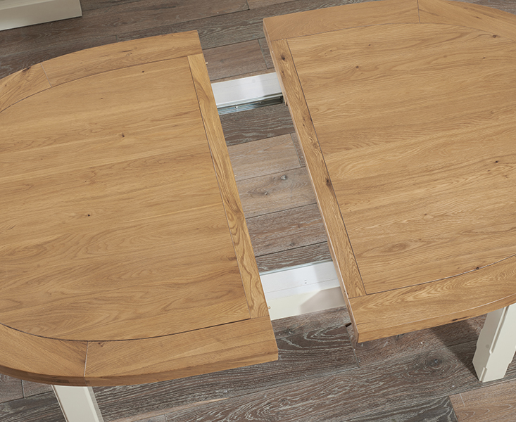 Photo 4 of Extending chelsea oak and cream dining table