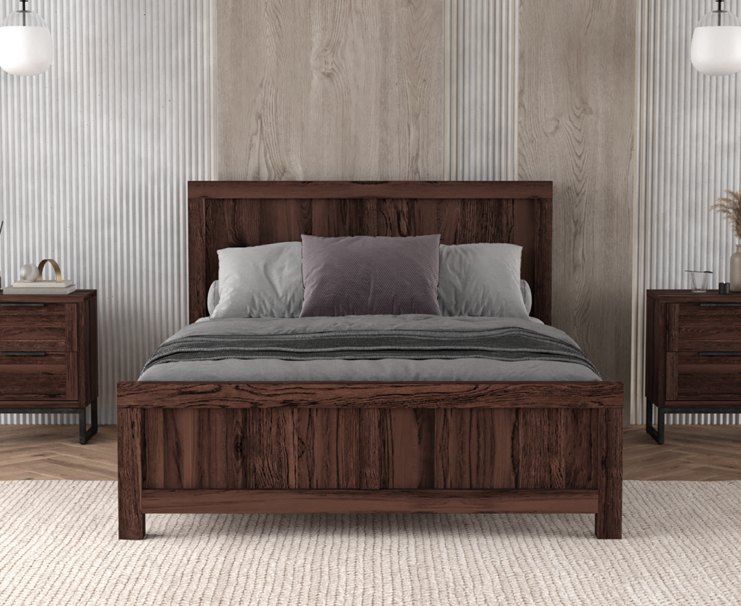 Dakota Dark Acacia King Size Bed