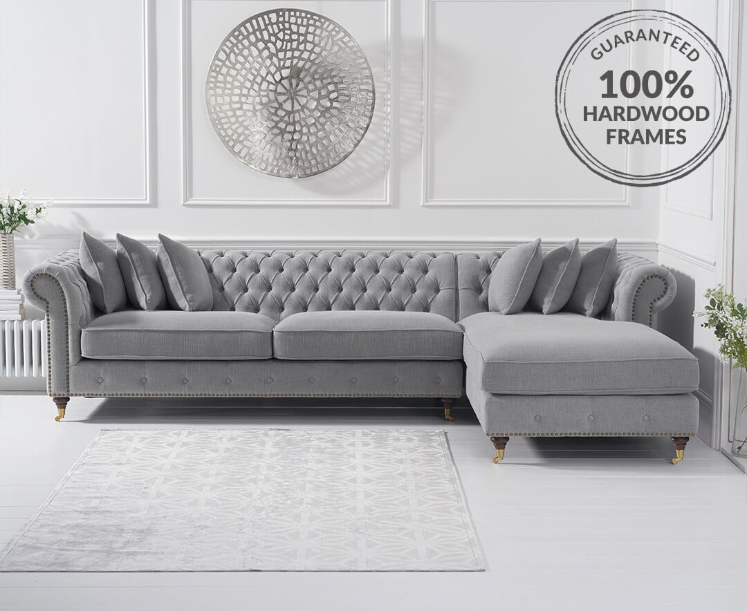 Sofamania large classic linen fabric living store room chaise lounge