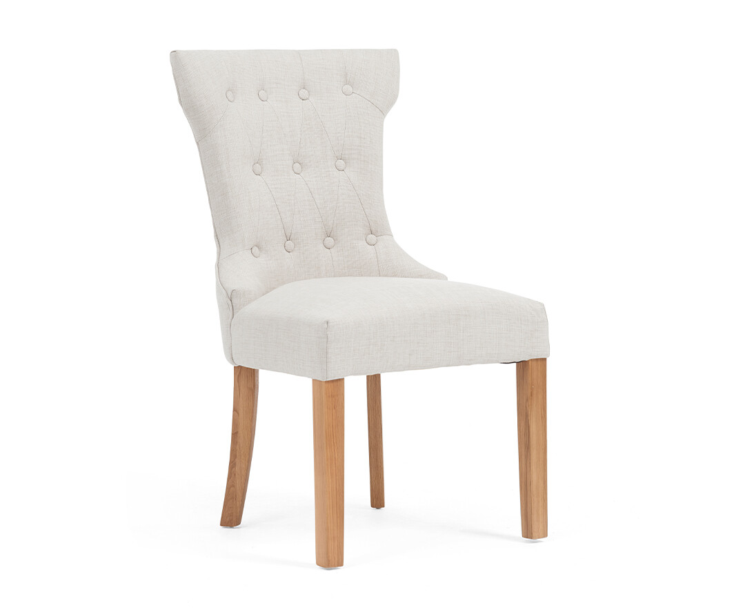 Photo 1 of Clara natural fabric dining chairs
