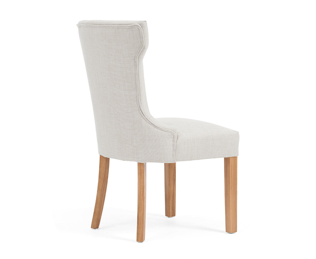Photo 3 of Clara natural fabric dining chairs
