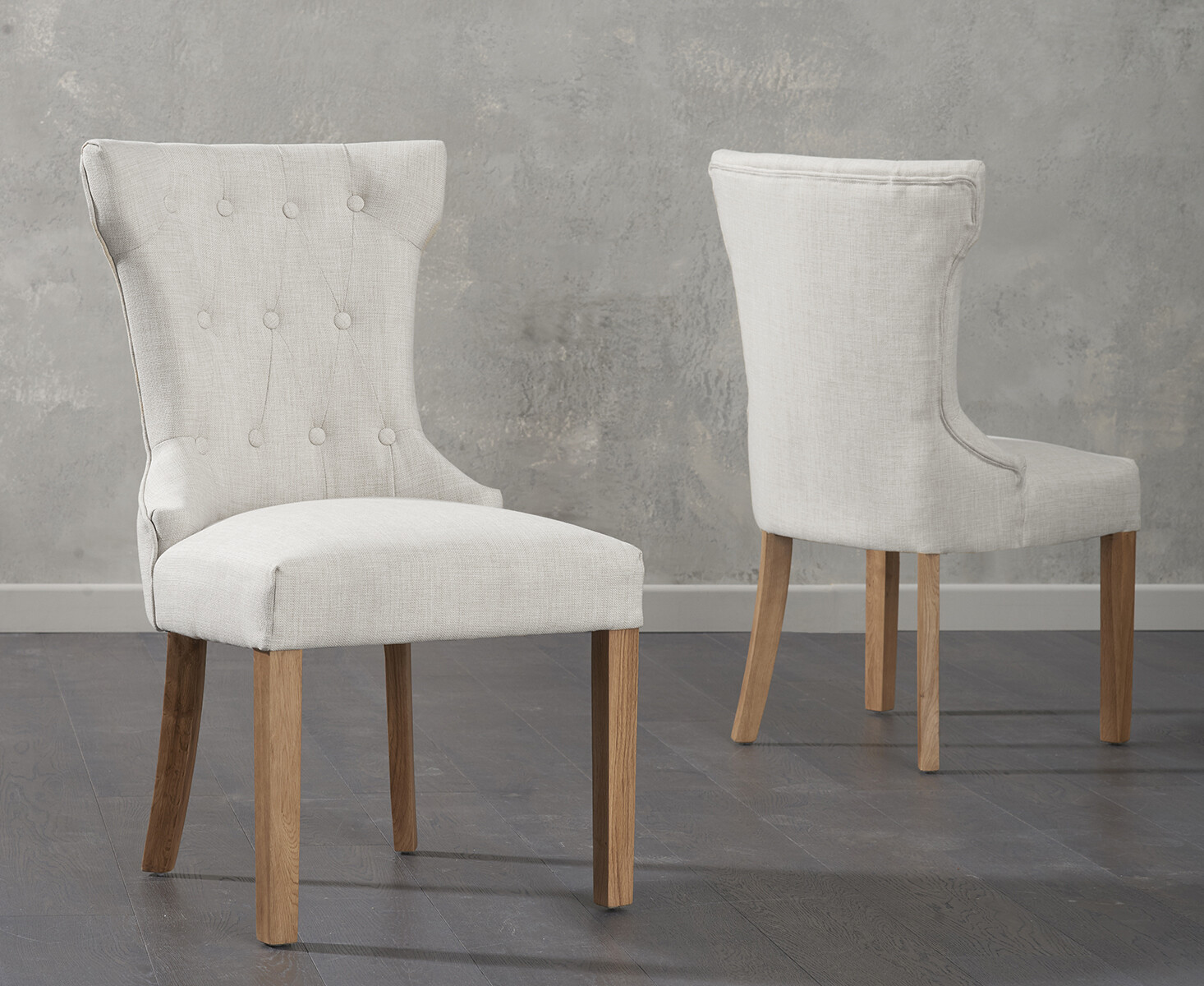 Product photograph of Clara Natural Fabric Dining Chairs from Oak Furniture Superstore