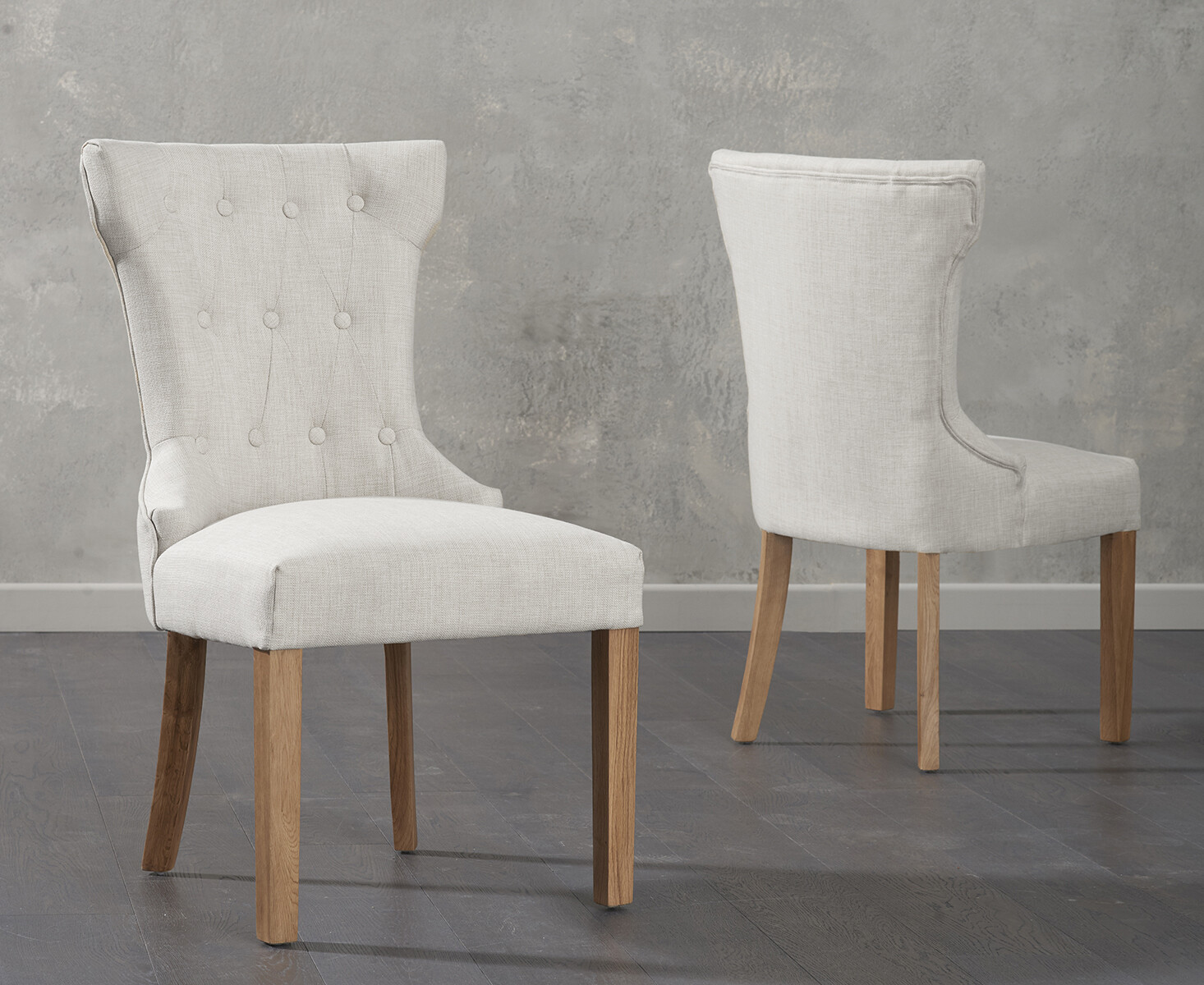 Clara Natural Fabric Dining Chairs