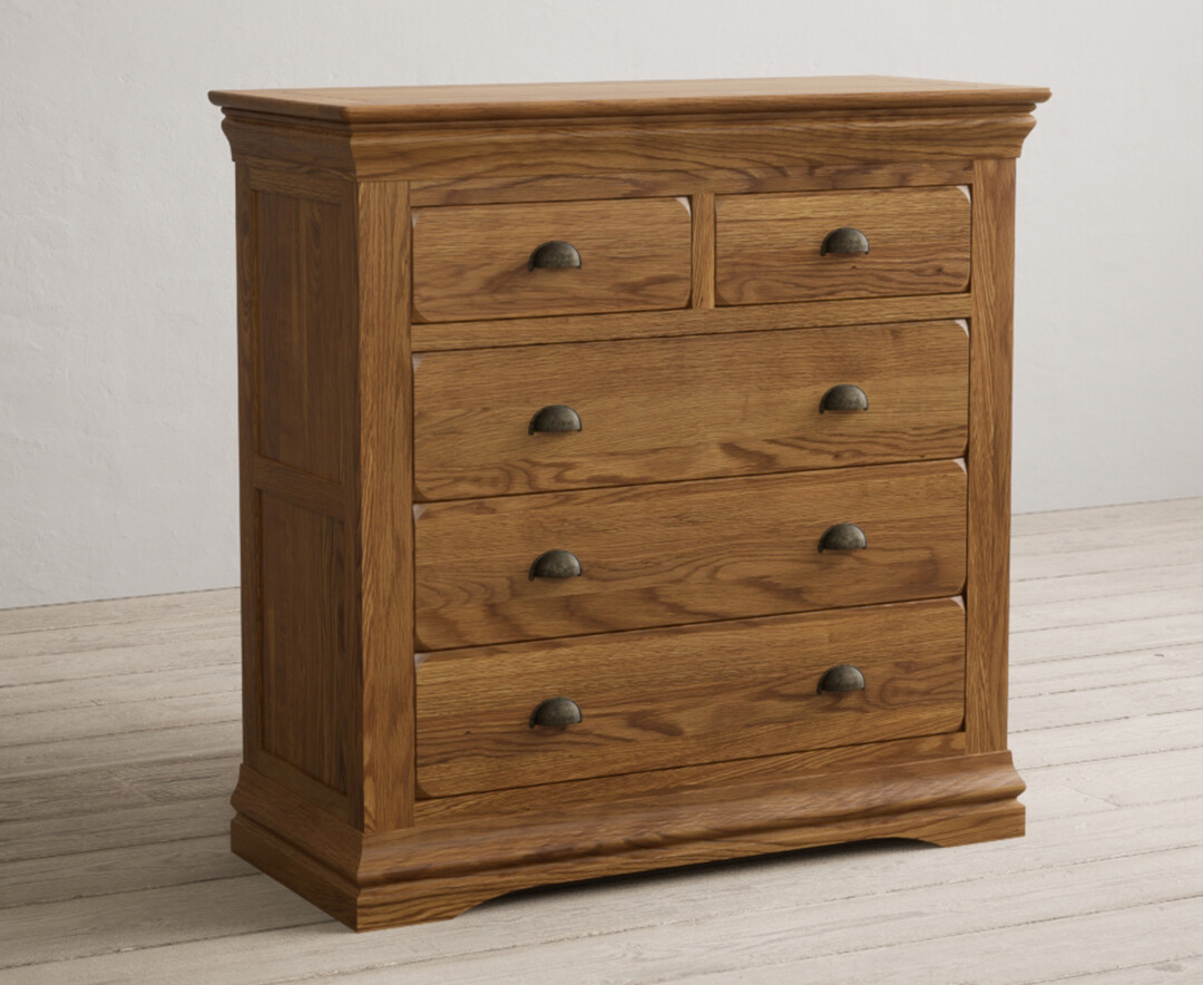 Photo 1 of Burford rustic solid oak 2 over 3 chest of drawers