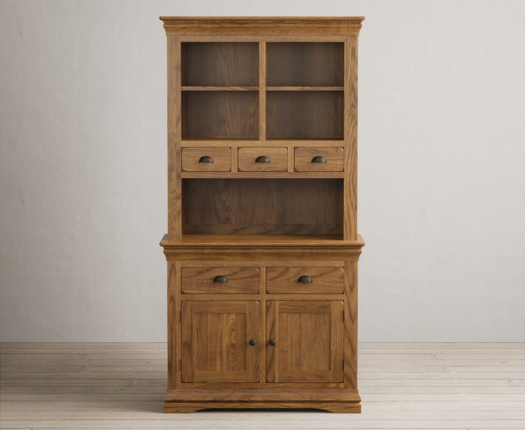 Product photograph of Burford Rustic Solid Oak Small Dresser from Oak Furniture Superstore