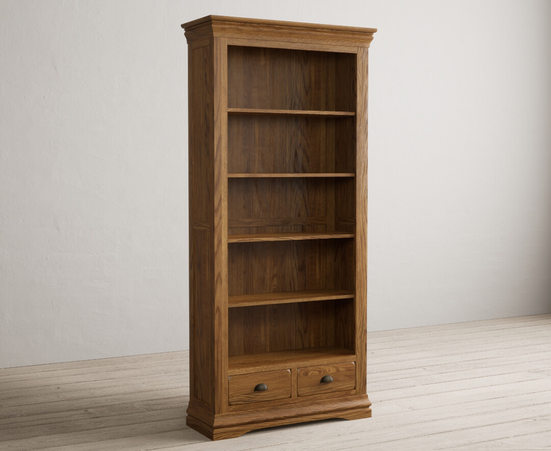 Photo 1 of Burford rustic solid oak tall bookcase