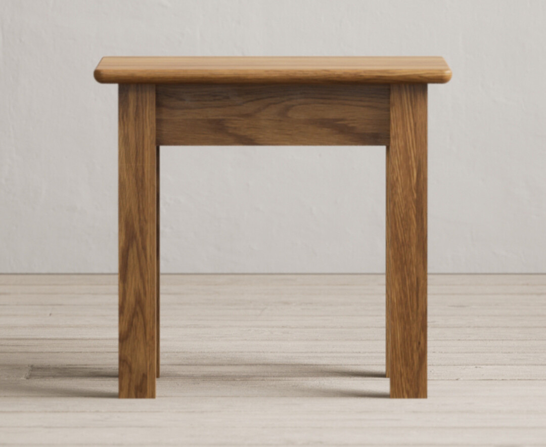 Burford Rustic Solid Oak Dressing Table Stool