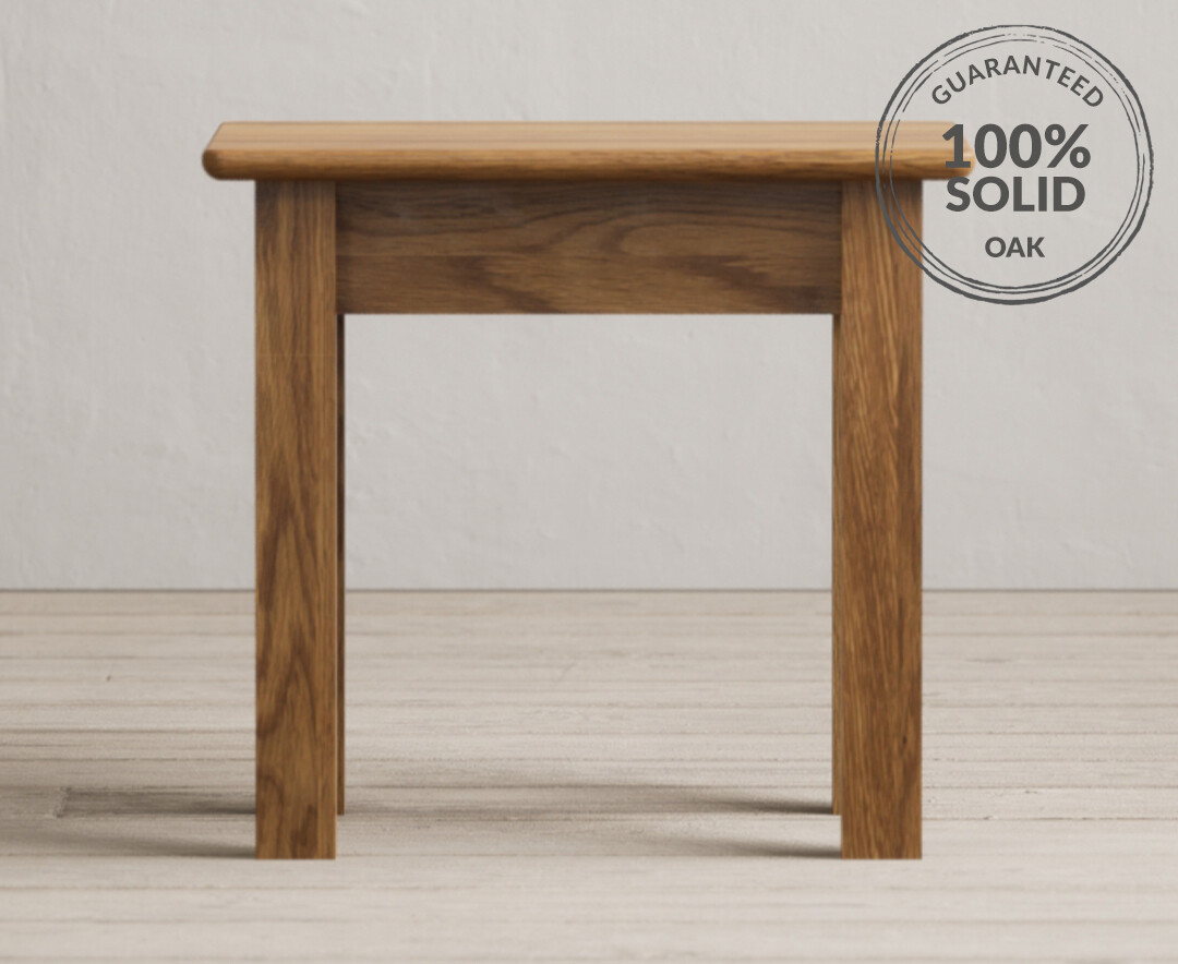 Photo 1 of Burford rustic solid oak dressing table stool