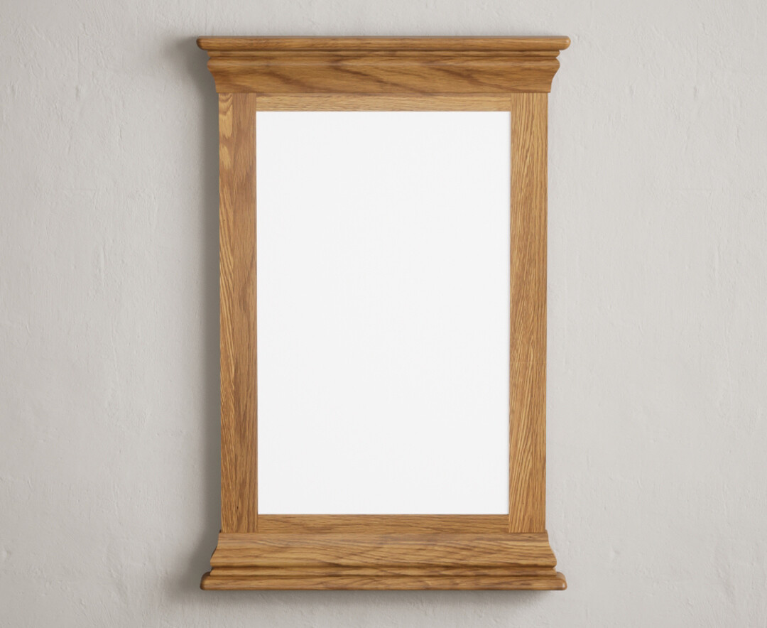 Product photograph of Burford Rustic Solid Oak Large Mirror from Oak Furniture Superstore