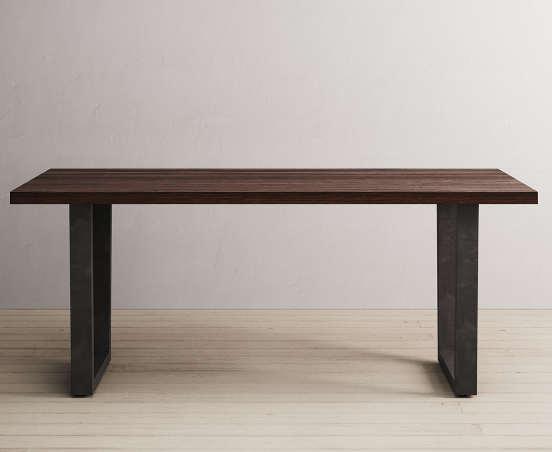 Photo 1 of Dakota 190cm dark acacia and metal dining table