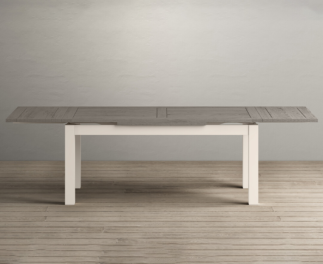 Product photograph of Extending Dartmouth 180cm Oak And Soft White Painted Dining Table from Oak Furniture Superstore