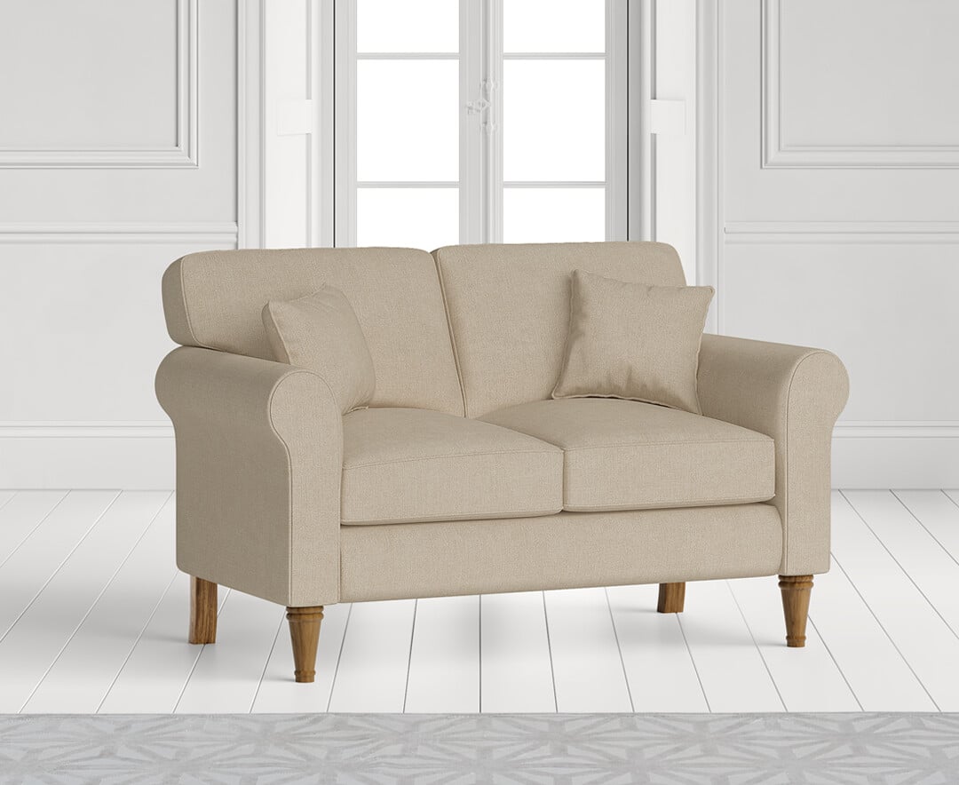 Product photograph of Darwin Natural Fabric Two Seater Sofa from Oak Furniture Superstore