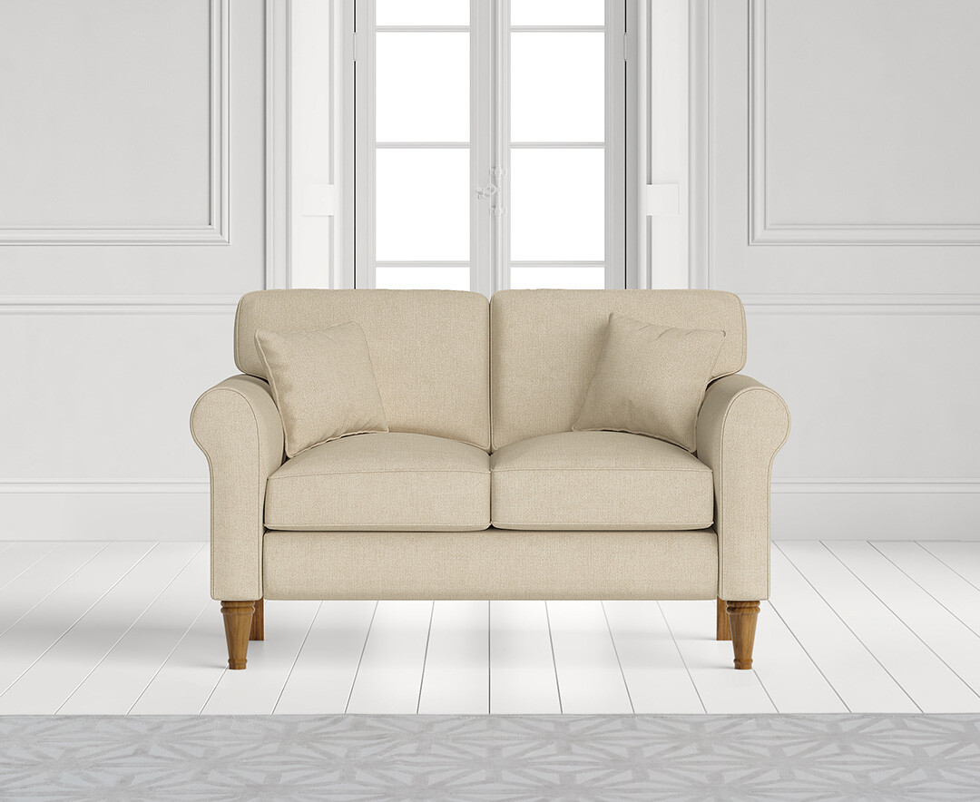Product photograph of Darwin Cream Fabric Two Seater Sofa from Oak Furniture Superstore