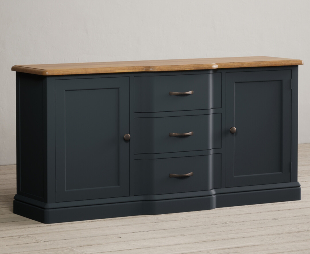 Photo 1 of Delphine oak and blue painted extra large sideboard