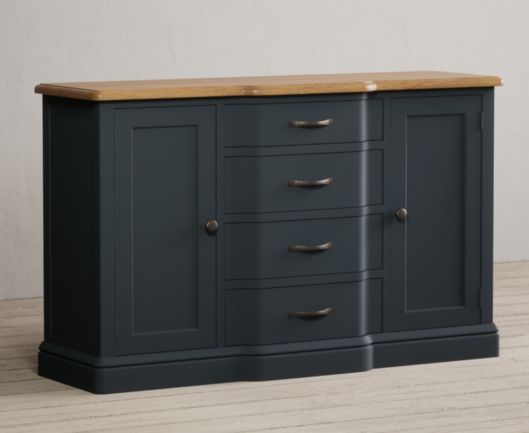 Photo 1 of Delphine oak and blue painted large sideboard