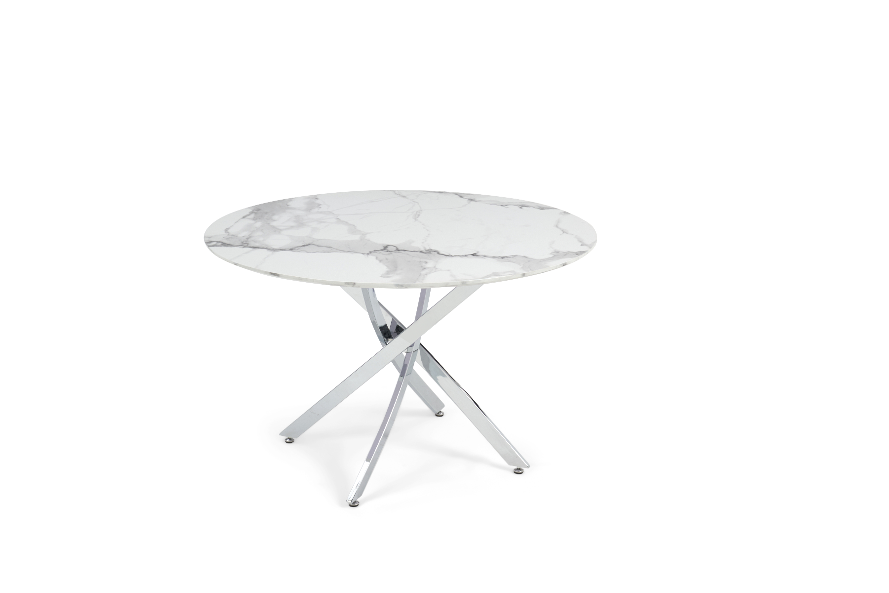 Photo 4 of Carter 120cm round white marble dining table