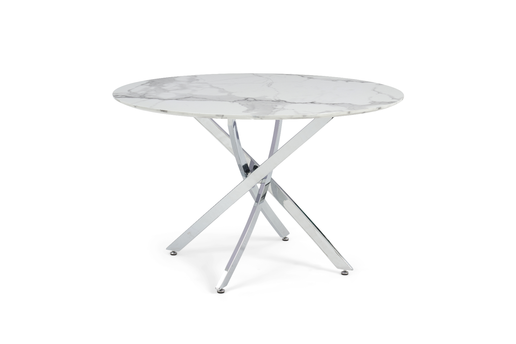 Photo 3 of Carter 120cm round white marble dining table