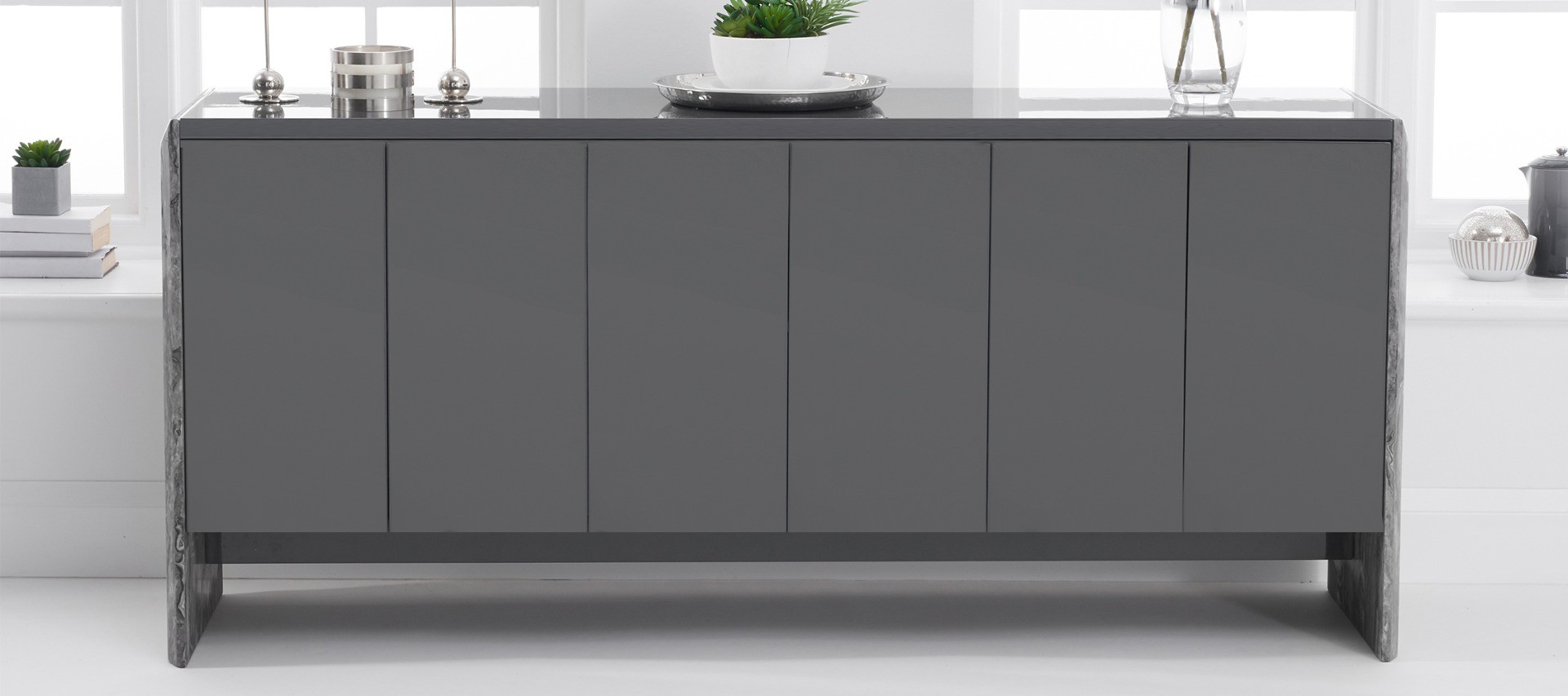 Photo 3 of Dorit 180cm grey marble sideboard